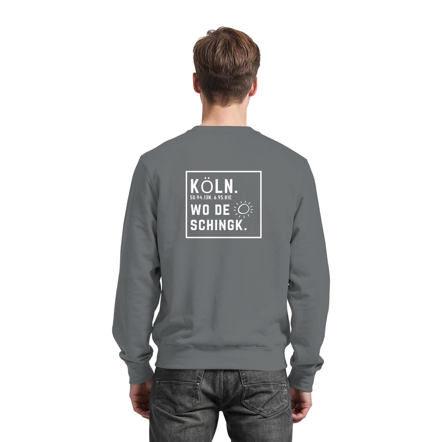 Wo de Sonn schingk - Köln Druck Rücken  - Basic Sweatshirt
