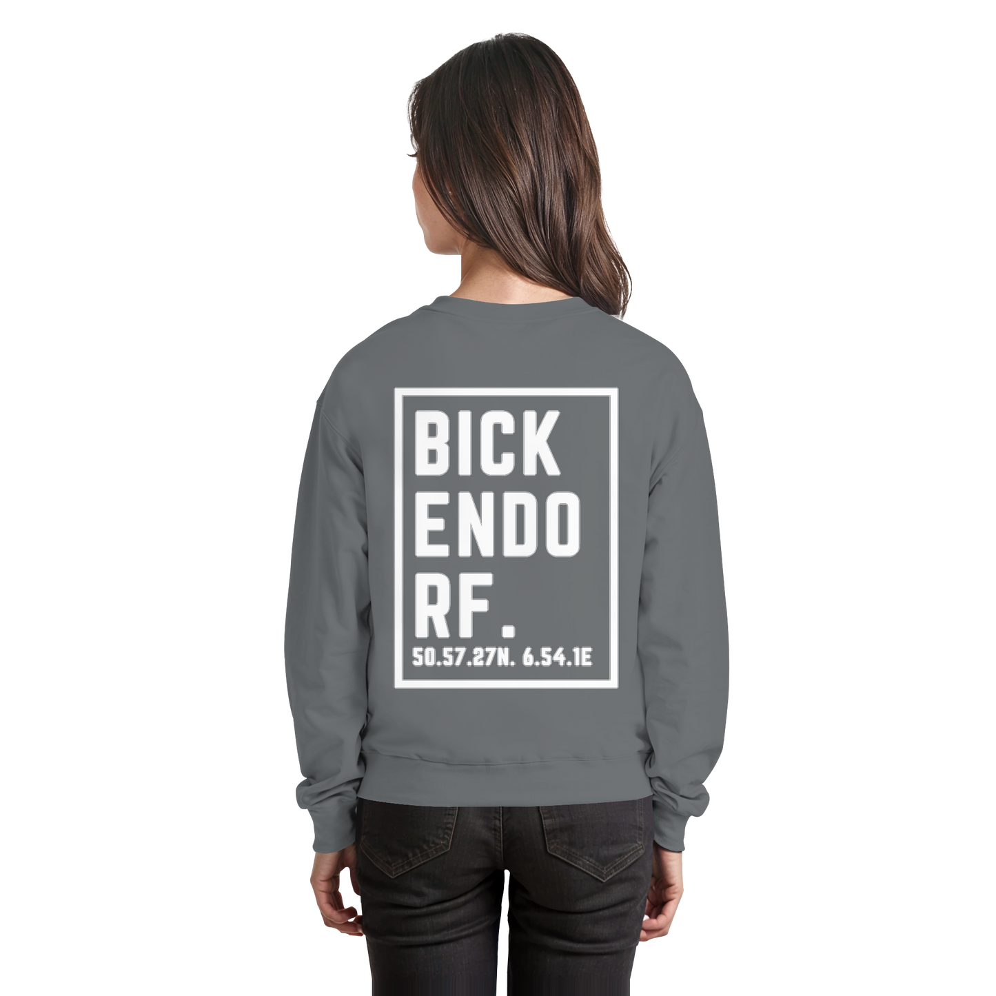 Bickendorf Koordinaten (großer Druck auf dem Rücken) - Basic Sweatshirt
