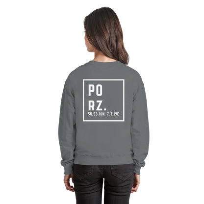 Porz Koordinaten (großer Druck Rücken) - Basic Sweatshirt