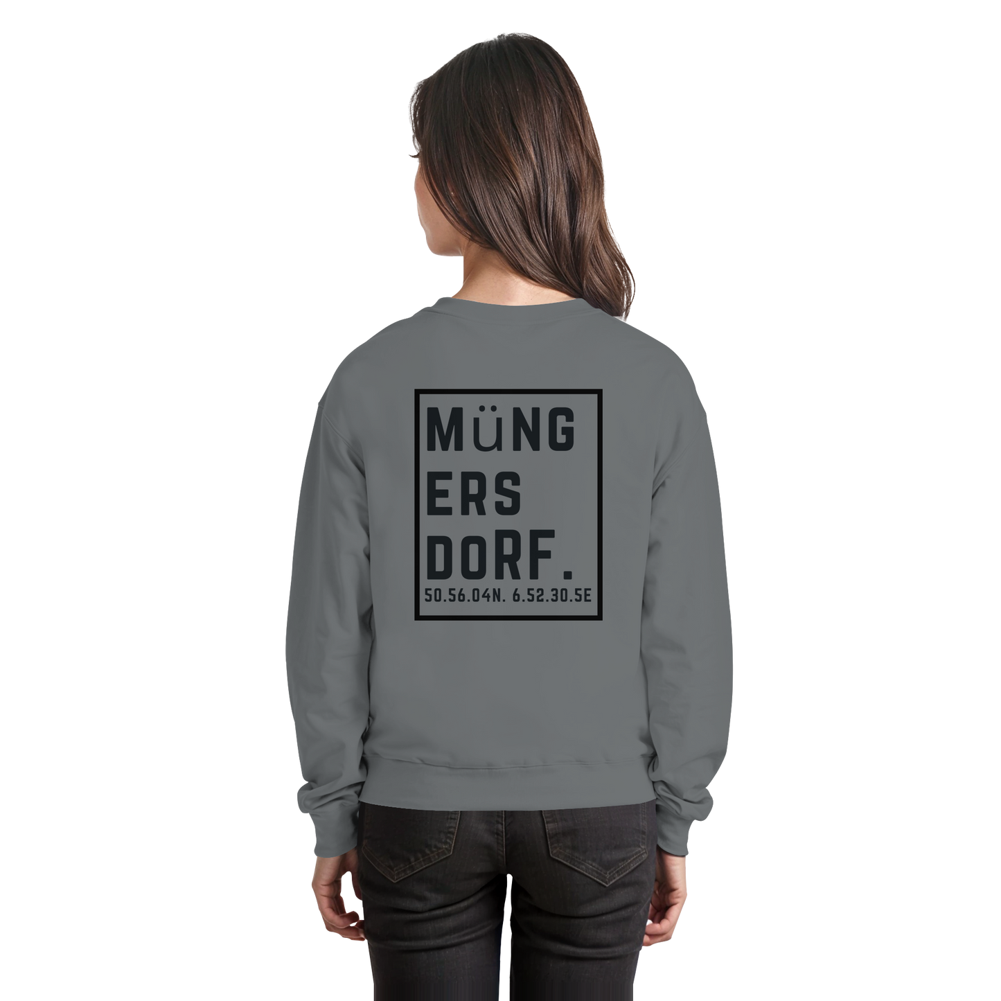 Müngersdorf Koordinaten (großer Druck auf dem Rücken) - Basic Sweatshirt