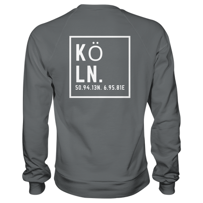 Köln Koordinaten (großer Druck auf dem Rücken) - Basic Sweatshirt
