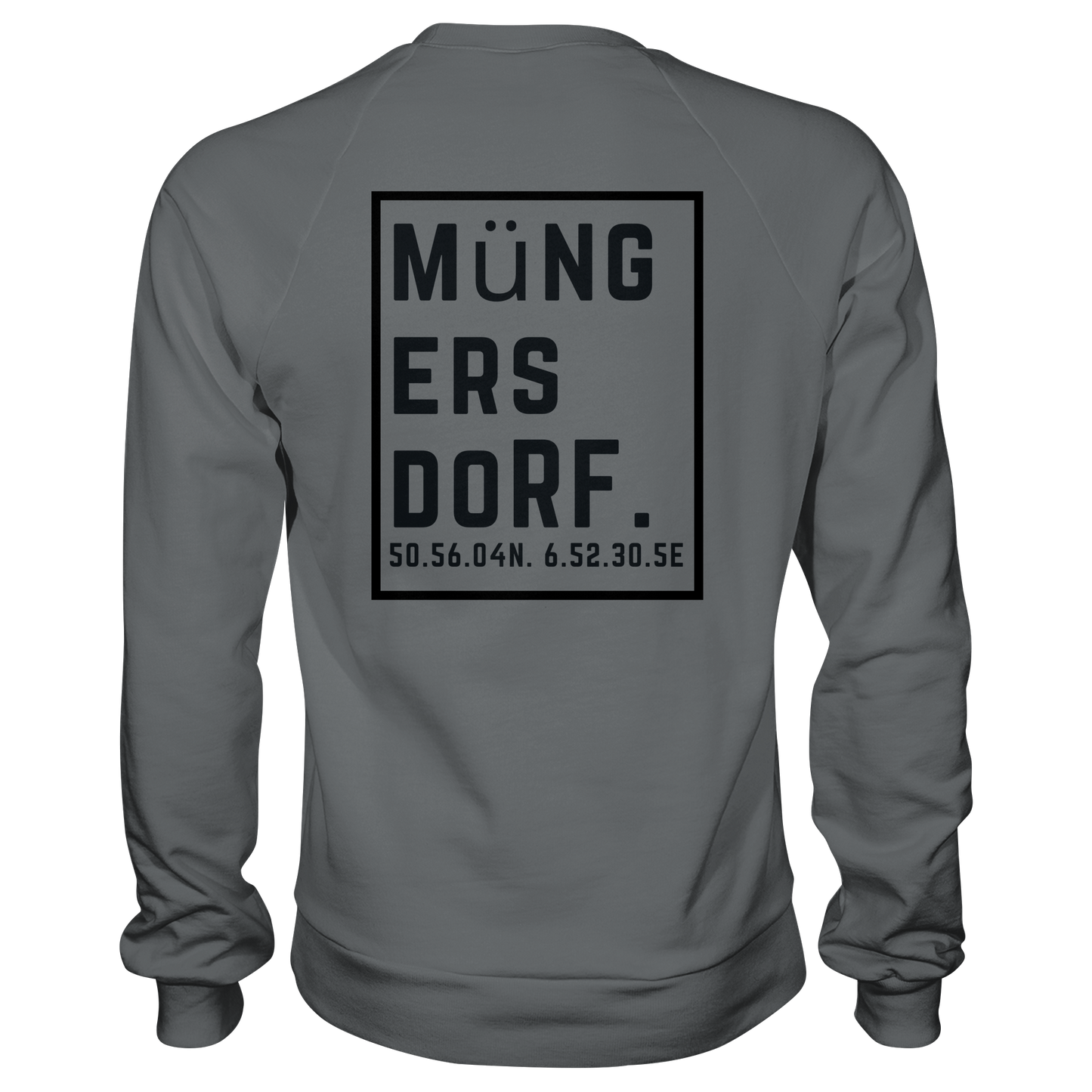 Müngersdorf Koordinaten (großer Druck auf dem Rücken) - Basic Sweatshirt