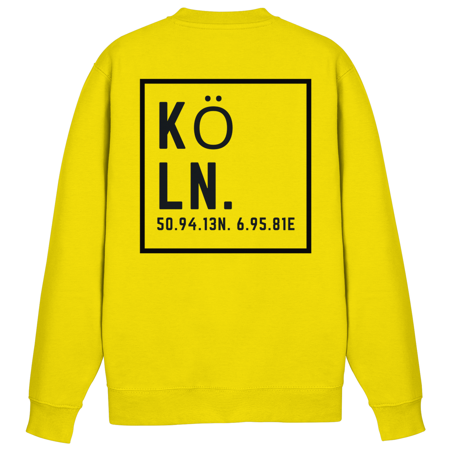 Köln Koordinaten (großer Druck auf dem Rücken) - Basic Sweatshirt
