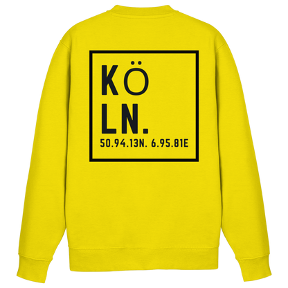 Köln Koordinaten (großer Druck auf dem Rücken) - Basic Sweatshirt
