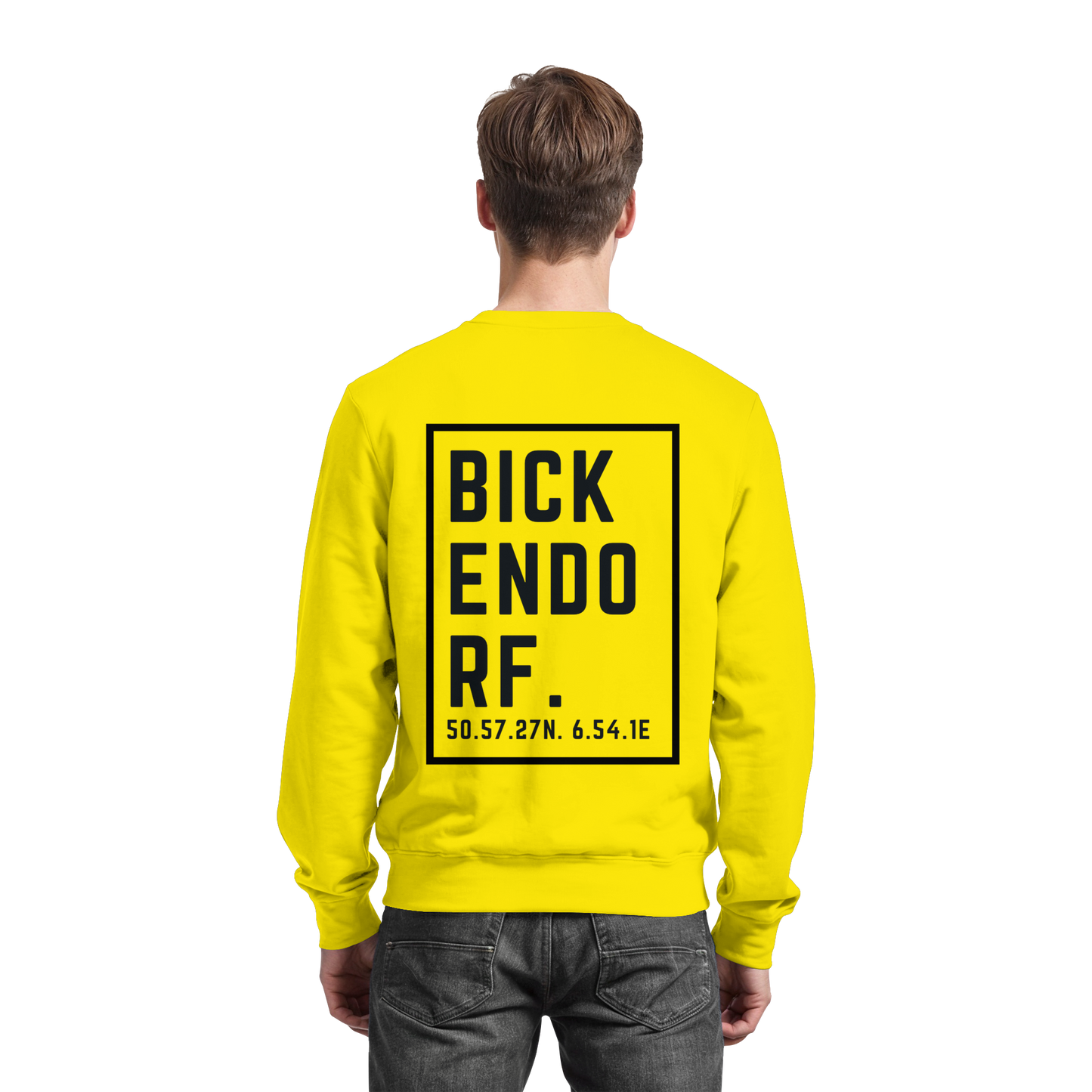 Bickendorf Koordinaten (großer Druck auf dem Rücken) - Basic Sweatshirt