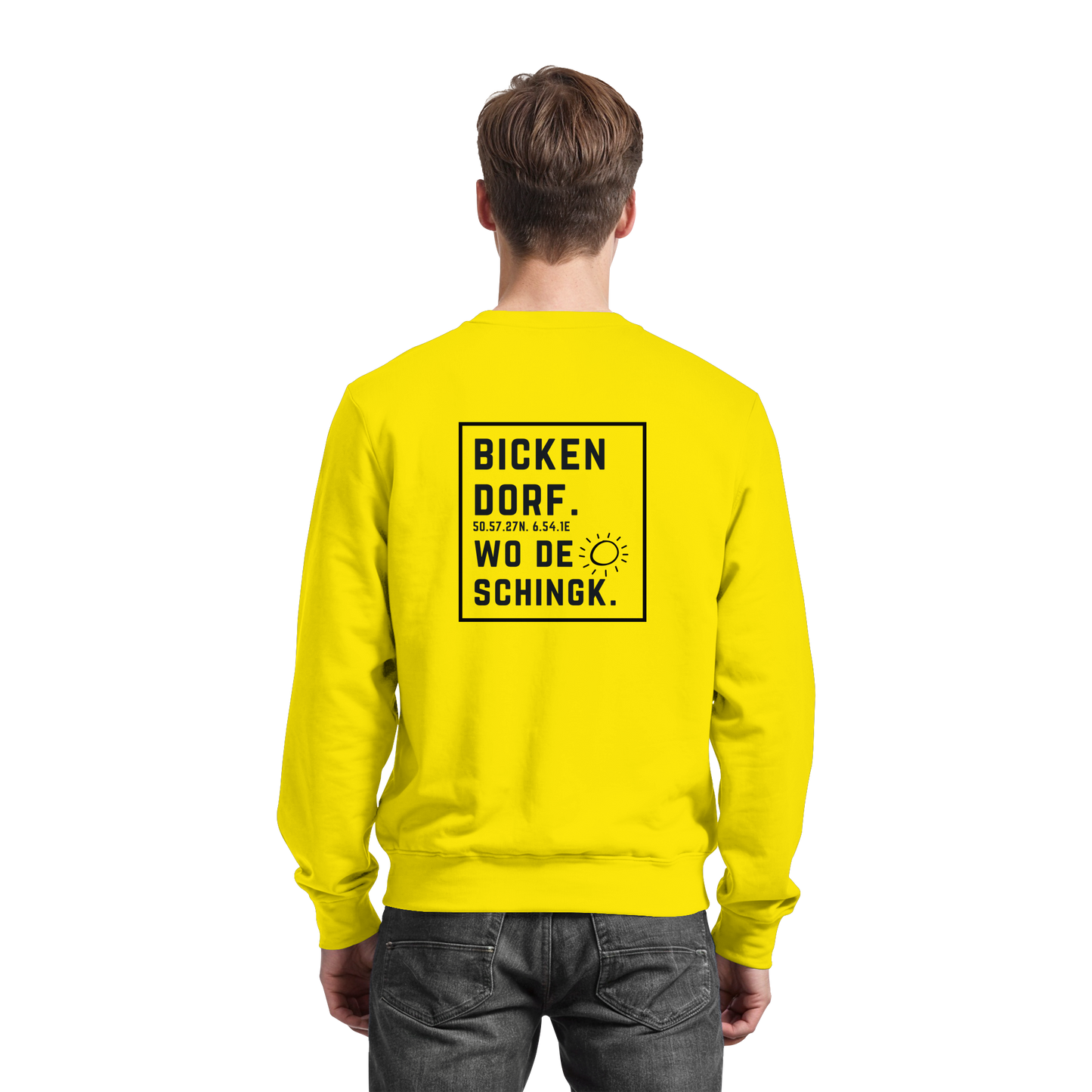 Wo de Sonn schingk - Bickendorf Druck Rücken - Basic Sweatshirt
