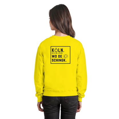Wo de Sonn schingk - Köln Druck Rücken  - Basic Sweatshirt