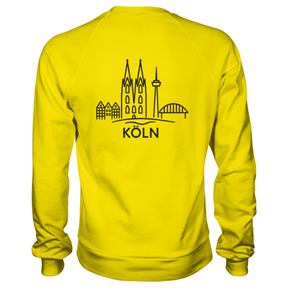 Köln Skyline (großer Druck auf dem Rücken) - Basic Sweatshirt
