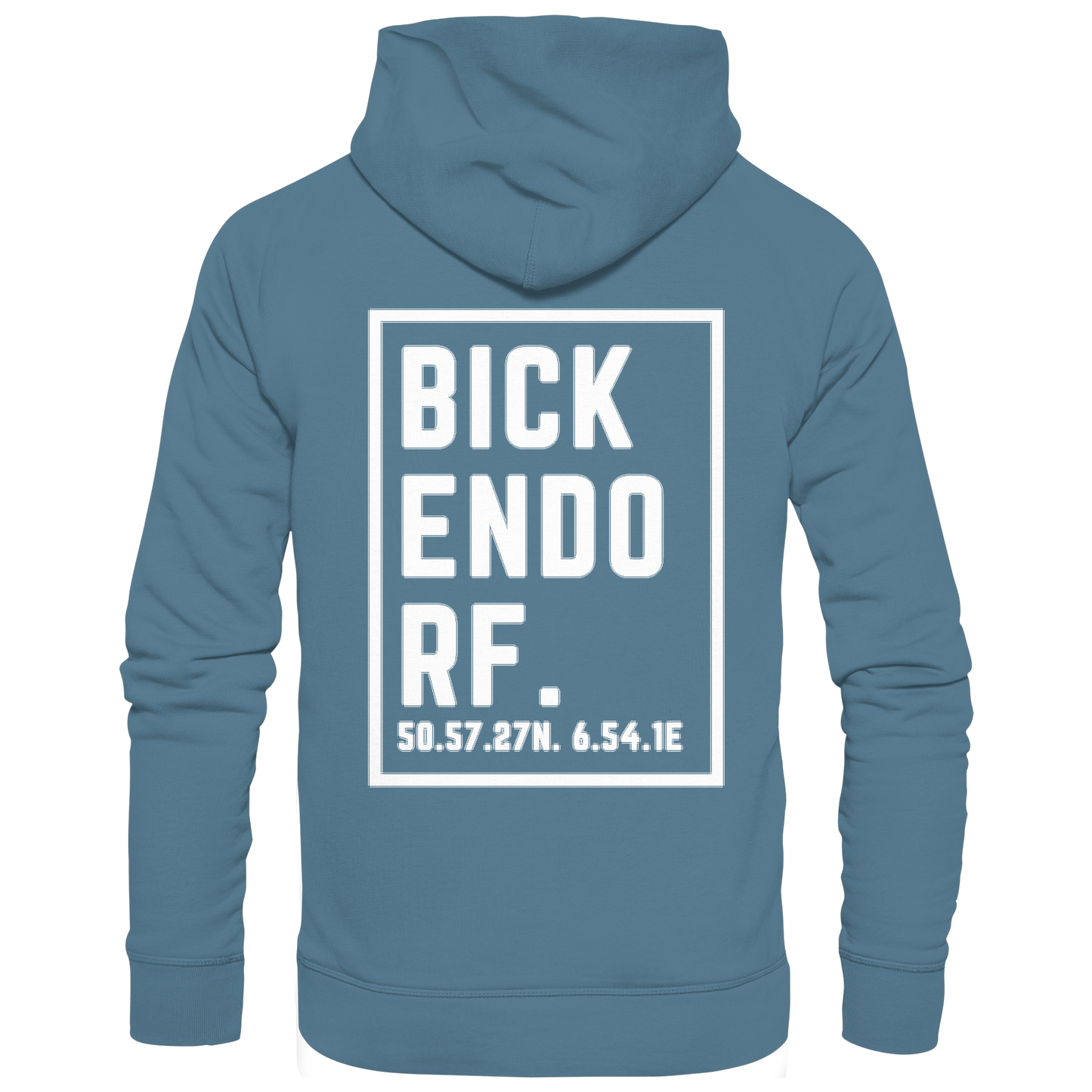 Bickendorf Koordinaten (großer Druck auf dem Rücken) - Basic Unisex Hoodie
