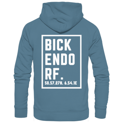 Bickendorf Koordinaten (großer Druck auf dem Rücken) - Basic Unisex Hoodie