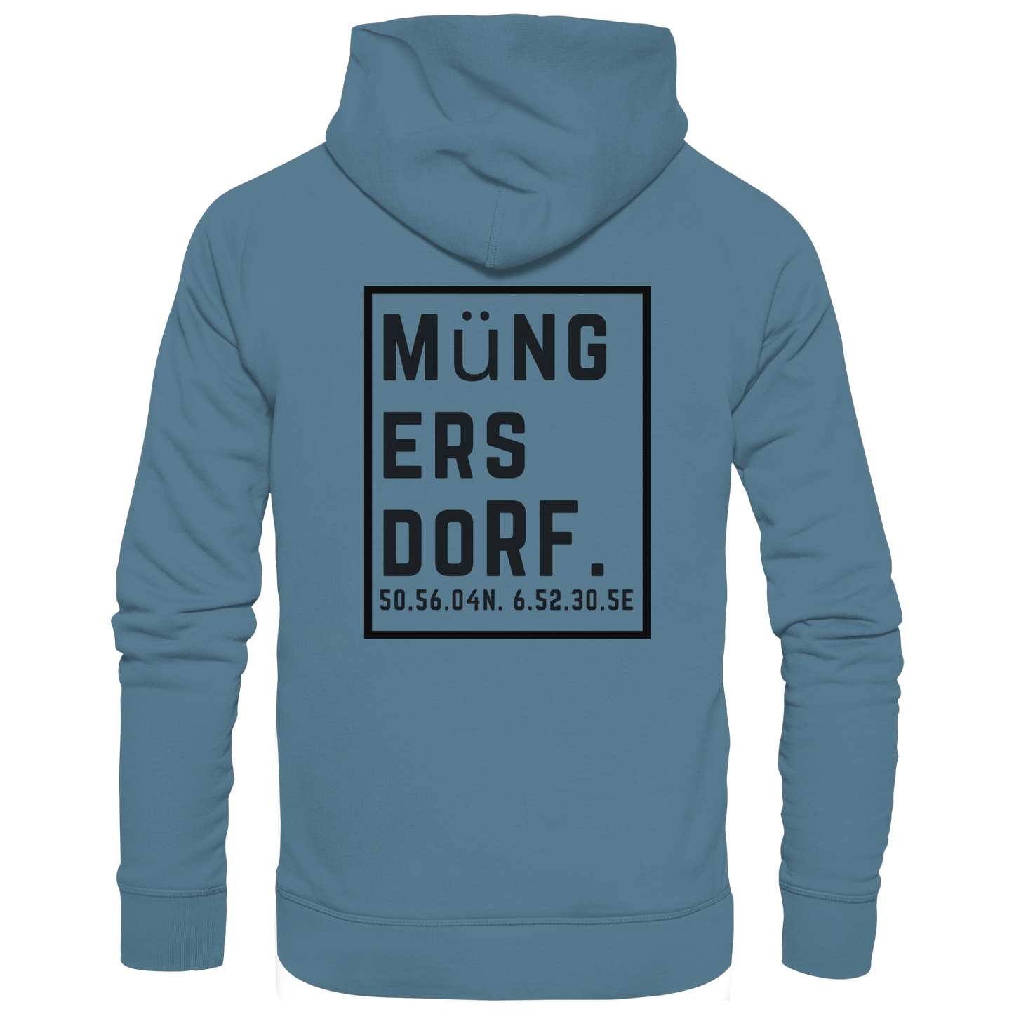 Müngersdorf Koordinaten (großer Druck auf dem Rücken) - Basic Unisex Hoodie