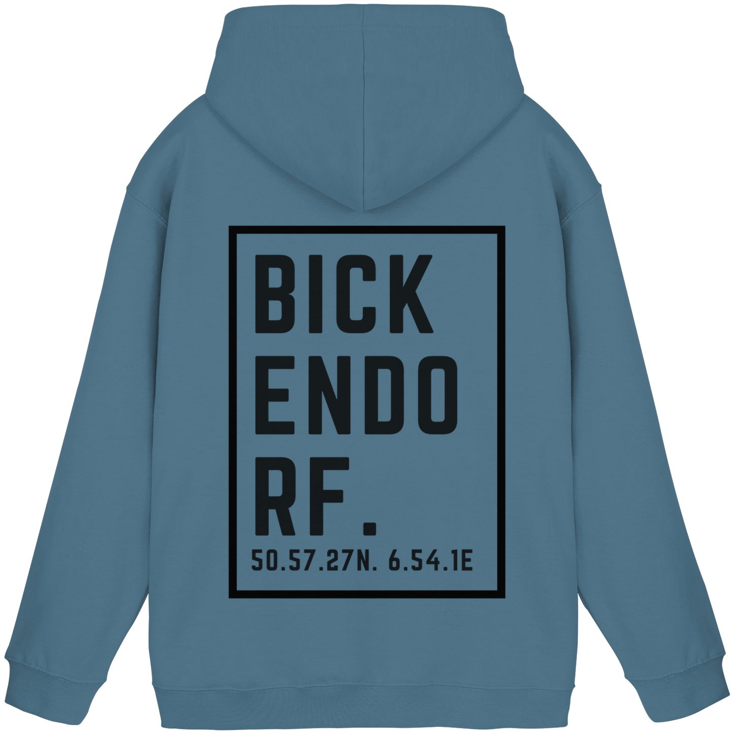 Bickendorf Koordinaten (großer Druck auf dem Rücken) - Basic Unisex Hoodie