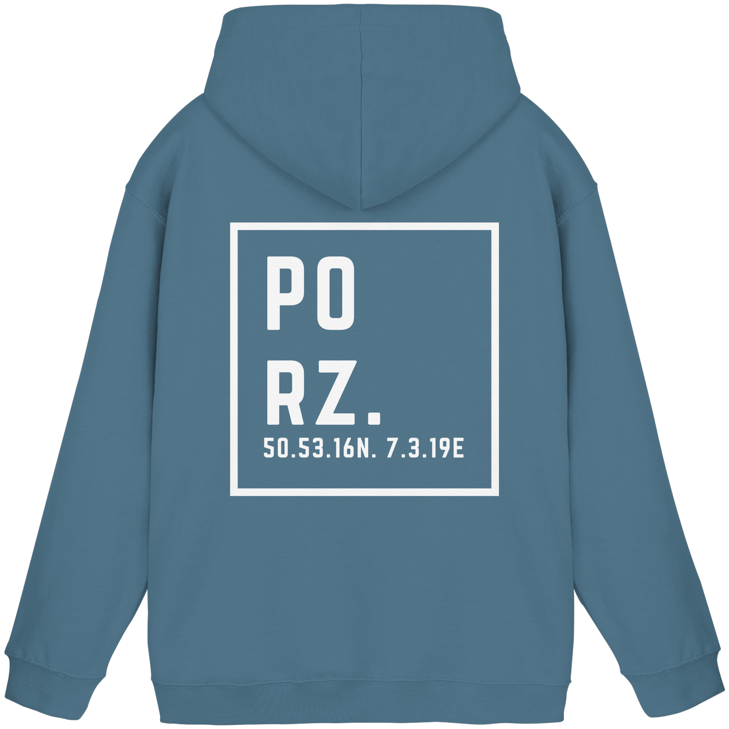 Porz Koordinaten (großer Druck Rücken) - Basic Unisex Hoodie