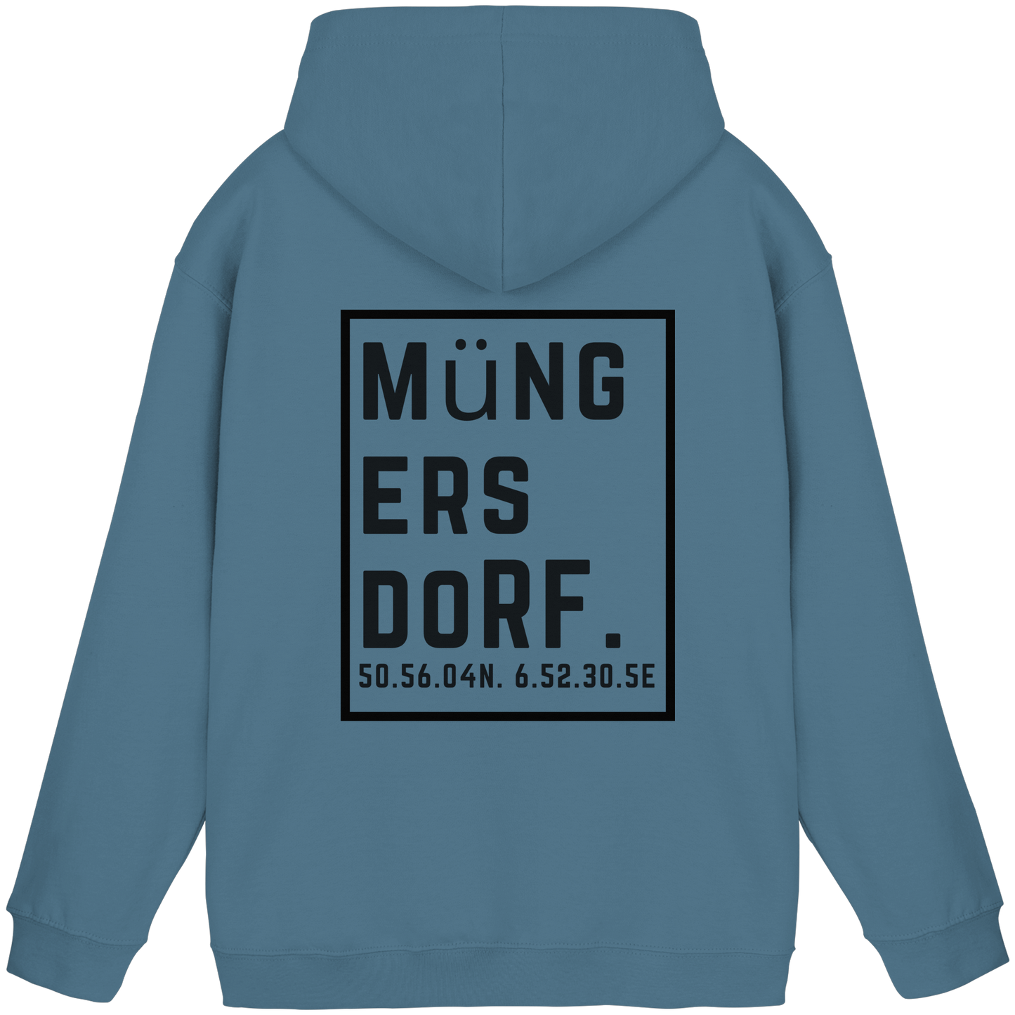 Müngersdorf Koordinaten (großer Druck auf dem Rücken) - Basic Unisex Hoodie
