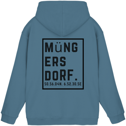 Müngersdorf Koordinaten (großer Druck auf dem Rücken) - Basic Unisex Hoodie