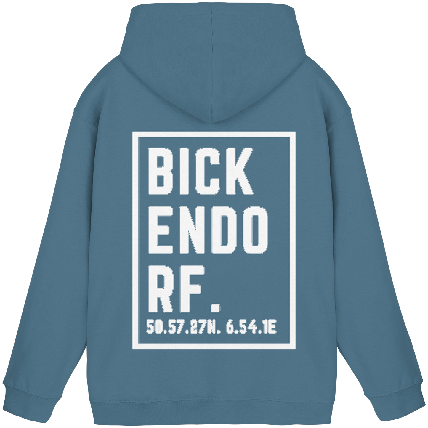 Bickendorf Koordinaten (großer Druck auf dem Rücken) - Basic Unisex Hoodie