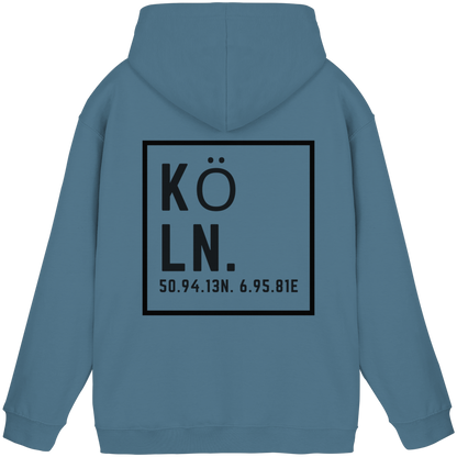 Köln Koordinaten (großer Druck auf dem Rücken) - Basic Unisex Hoodie