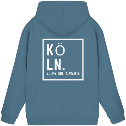 Köln Koordinaten (großer Druck auf dem Rücken) - Basic Unisex Hoodie