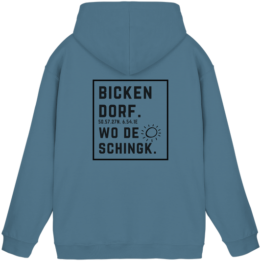 Wo de Sonn schingk - Bickendorf Druck Rücken - Basic Unisex Hoodie