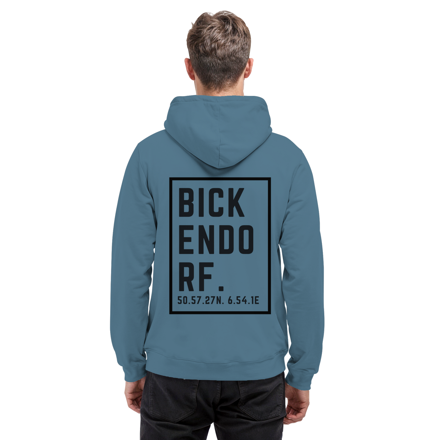 Bickendorf Koordinaten (großer Druck auf dem Rücken) - Basic Unisex Hoodie