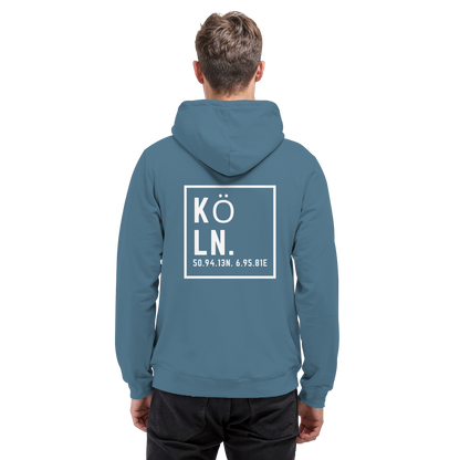 Köln Koordinaten (großer Druck auf dem Rücken) - Basic Unisex Hoodie
