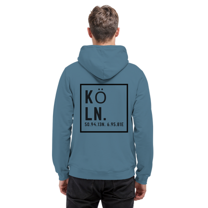 Köln Koordinaten (großer Druck auf dem Rücken) - Basic Unisex Hoodie