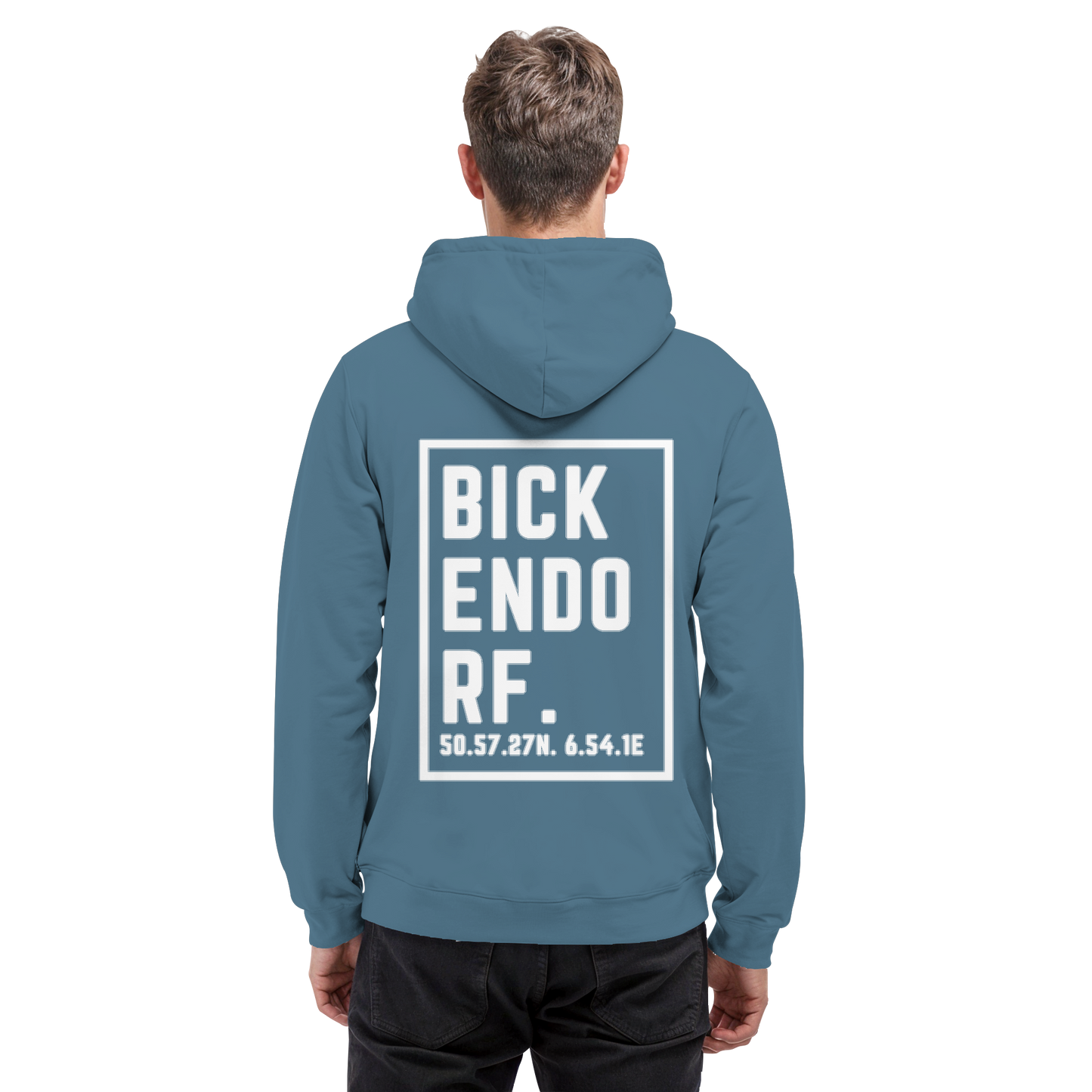 Bickendorf Koordinaten (großer Druck auf dem Rücken) - Basic Unisex Hoodie
