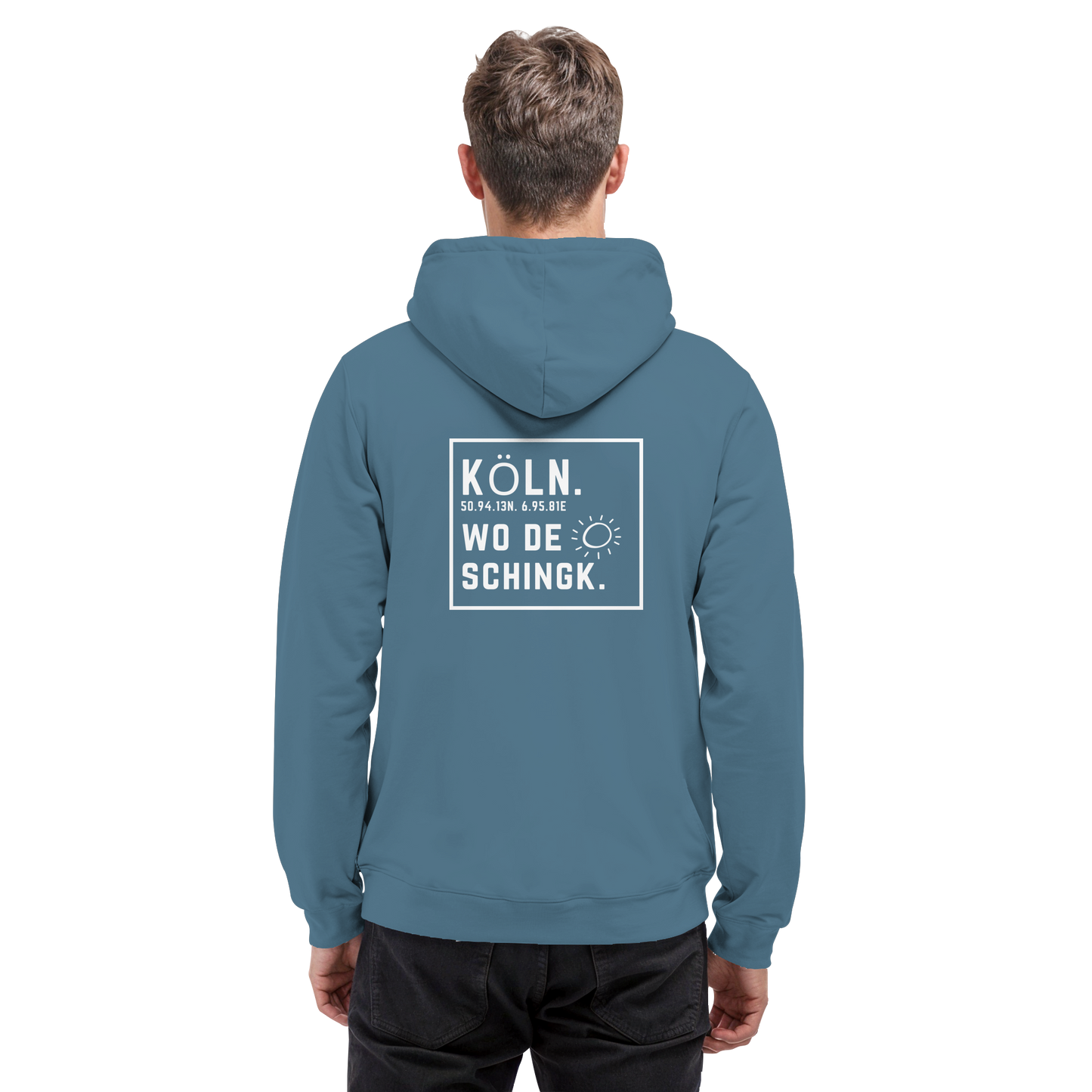 Wo de Sonn schingk - Köln Druck Rücken  - Basic Unisex Hoodie