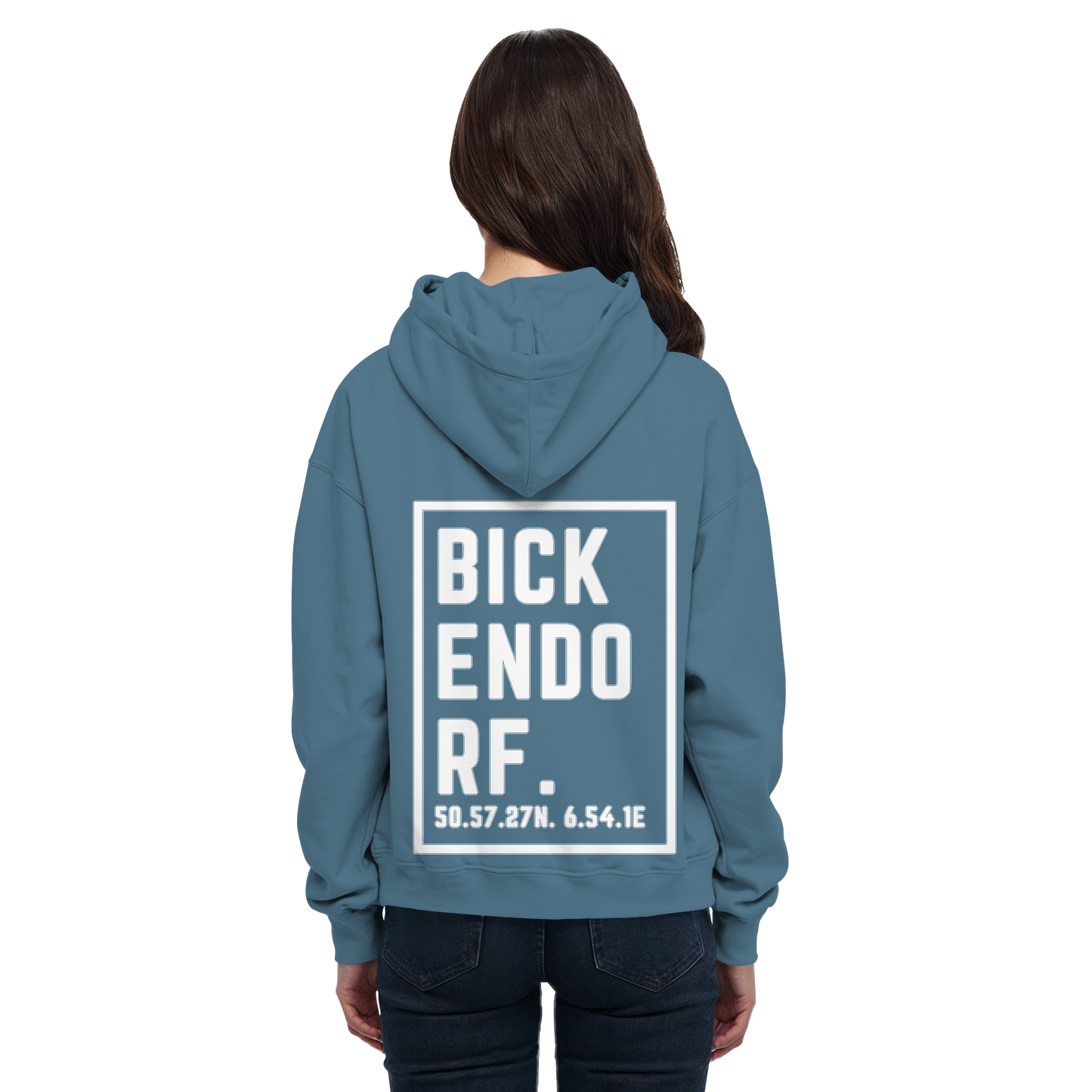 Bickendorf Koordinaten (großer Druck auf dem Rücken) - Basic Unisex Hoodie