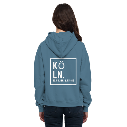 Köln Koordinaten (großer Druck auf dem Rücken) - Basic Unisex Hoodie