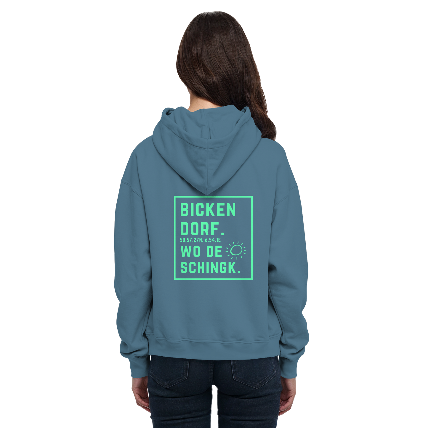 Wo de Sonn schingk - Bickendorf Druck Rücken - Basic Unisex Hoodie
