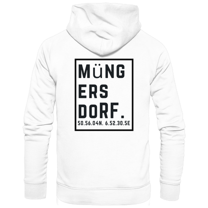 Müngersdorf Koordinaten (großer Druck auf dem Rücken) - Basic Unisex Hoodie