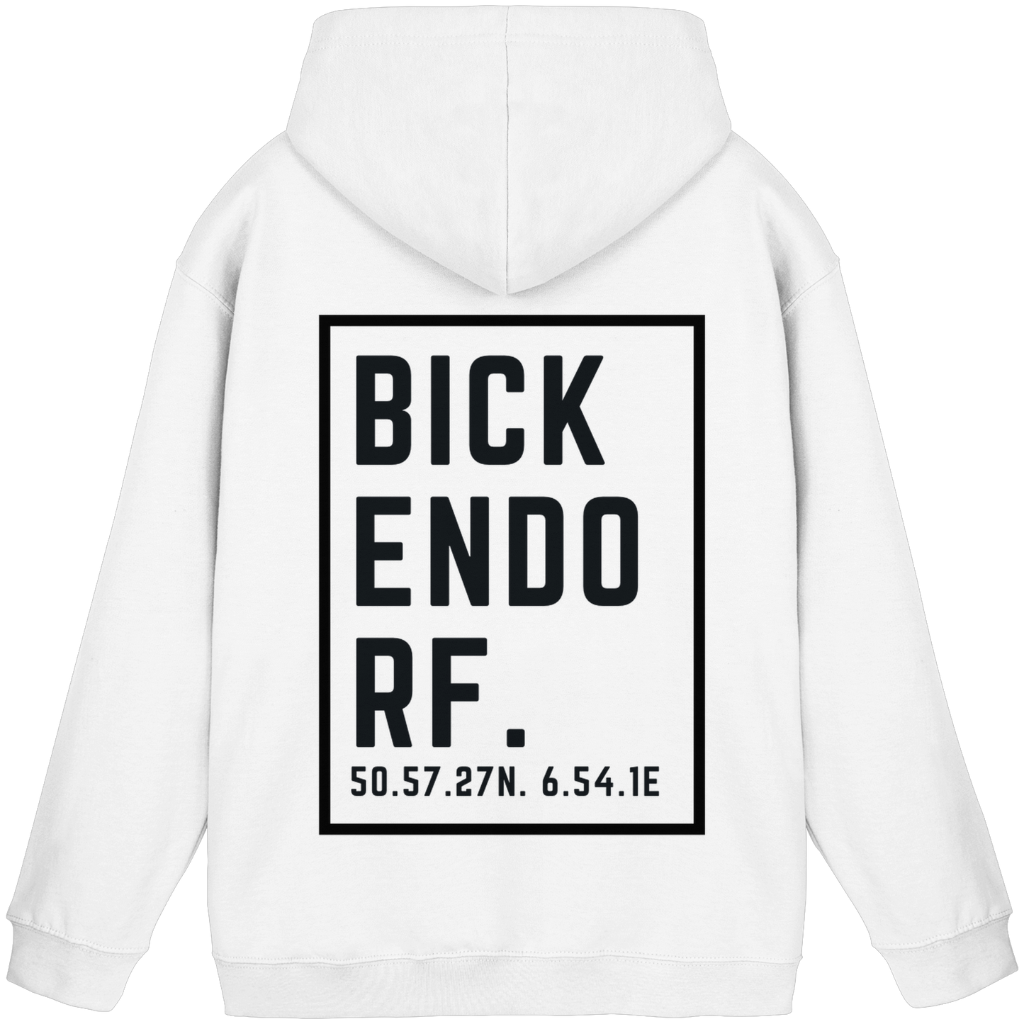 Bickendorf Koordinaten (großer Druck auf dem Rücken) - Basic Unisex Hoodie