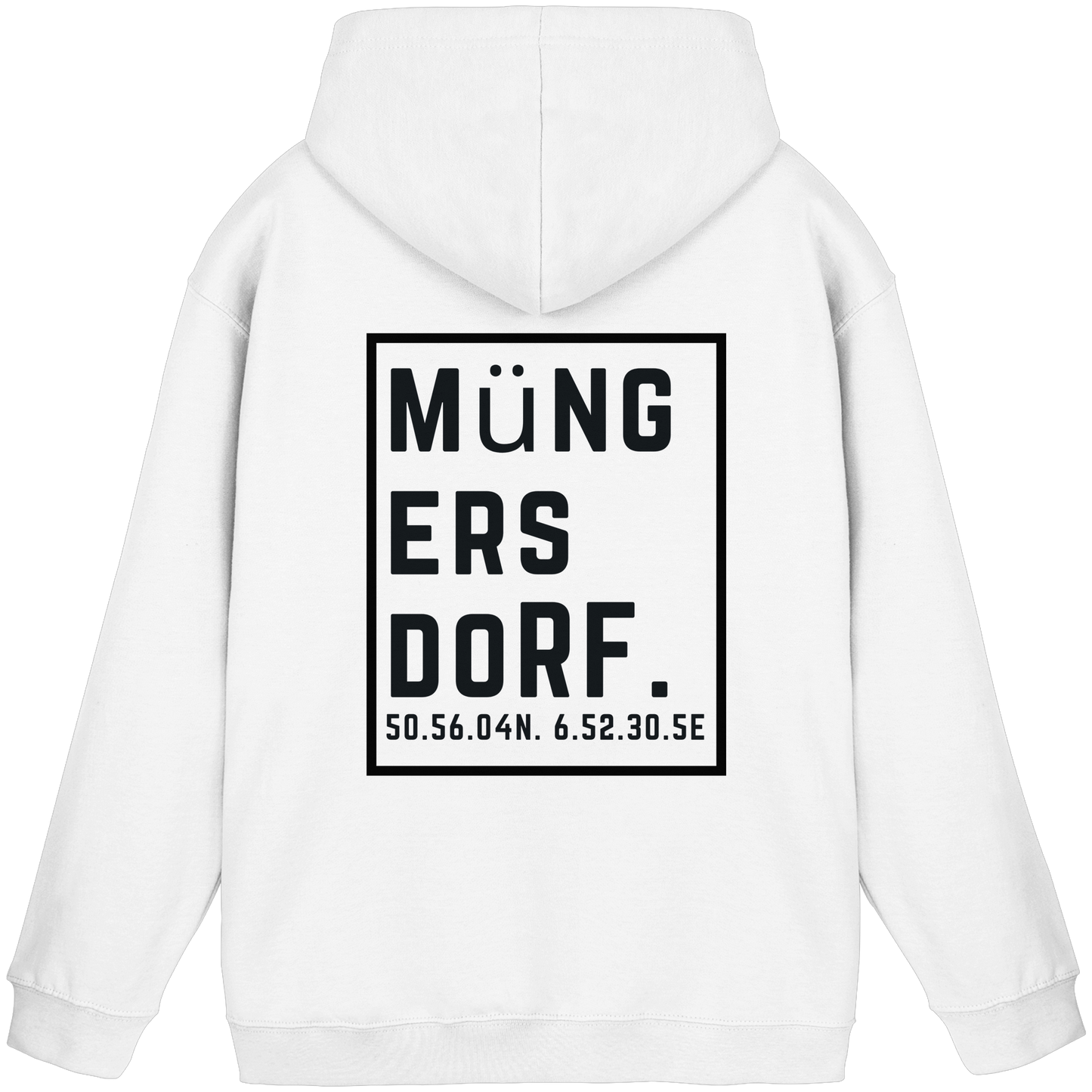 Müngersdorf Koordinaten (großer Druck auf dem Rücken) - Basic Unisex Hoodie