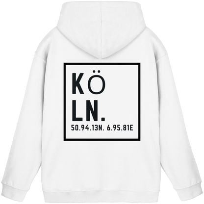 Köln Koordinaten (großer Druck auf dem Rücken) - Basic Unisex Hoodie