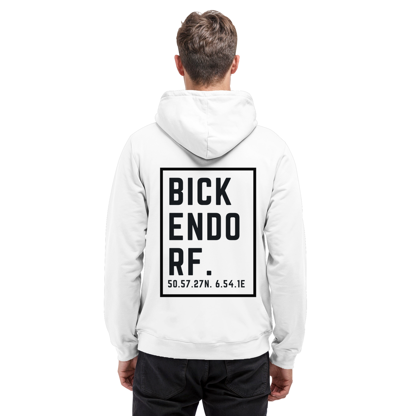 Bickendorf Koordinaten (großer Druck auf dem Rücken) - Basic Unisex Hoodie