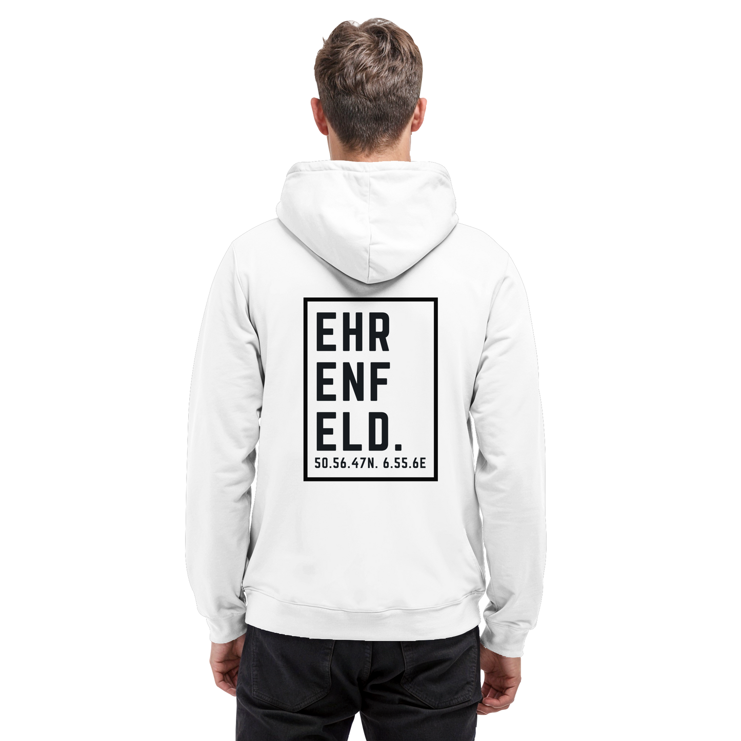 Ehrenfeld Koordinaten (großer Druck auf dem Rücken) - Basic Unisex Hoodie