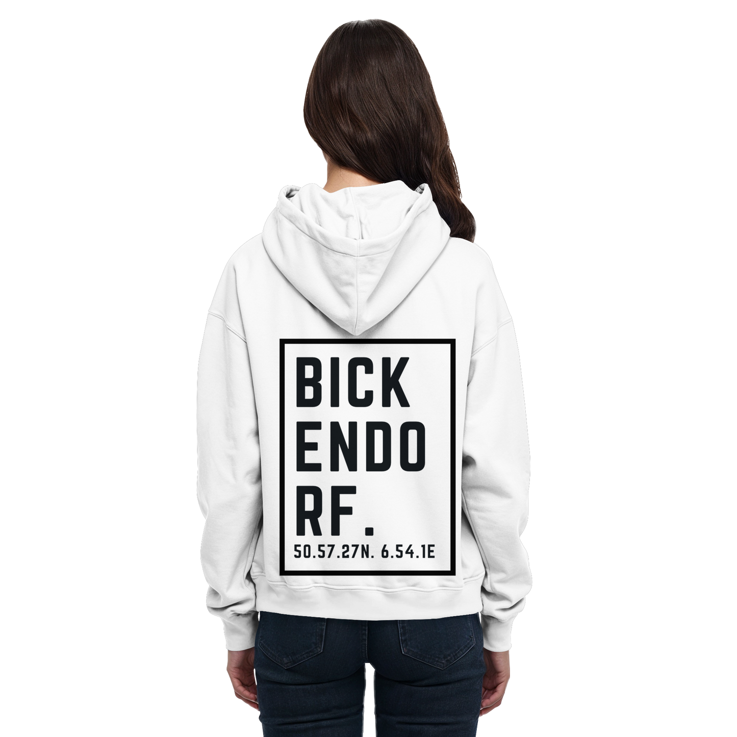 Bickendorf Koordinaten (großer Druck auf dem Rücken) - Basic Unisex Hoodie
