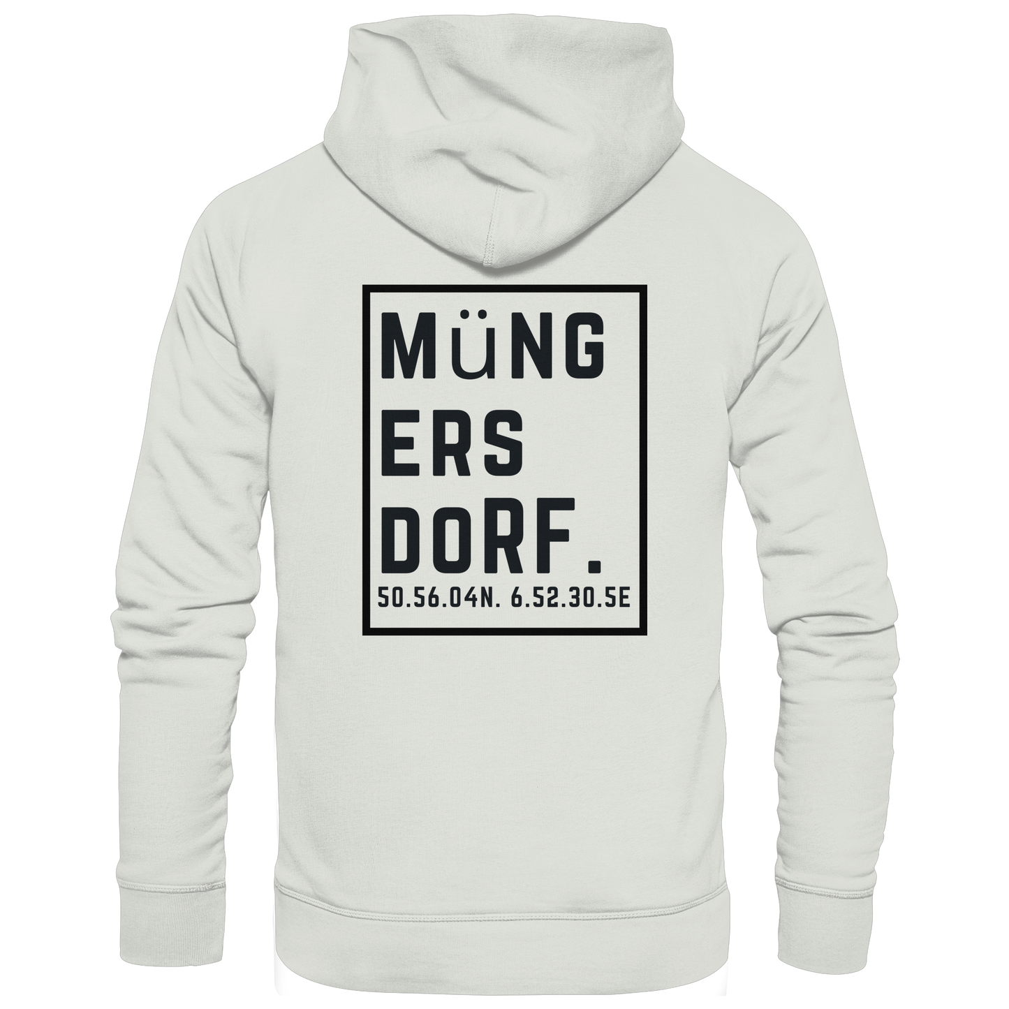 Müngersdorf Koordinaten (großer Druck auf dem Rücken) - Basic Unisex Hoodie