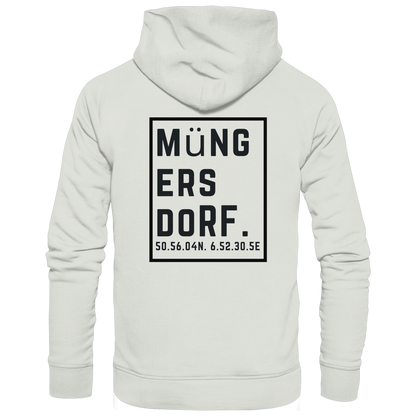 Müngersdorf Koordinaten (großer Druck auf dem Rücken) - Basic Unisex Hoodie