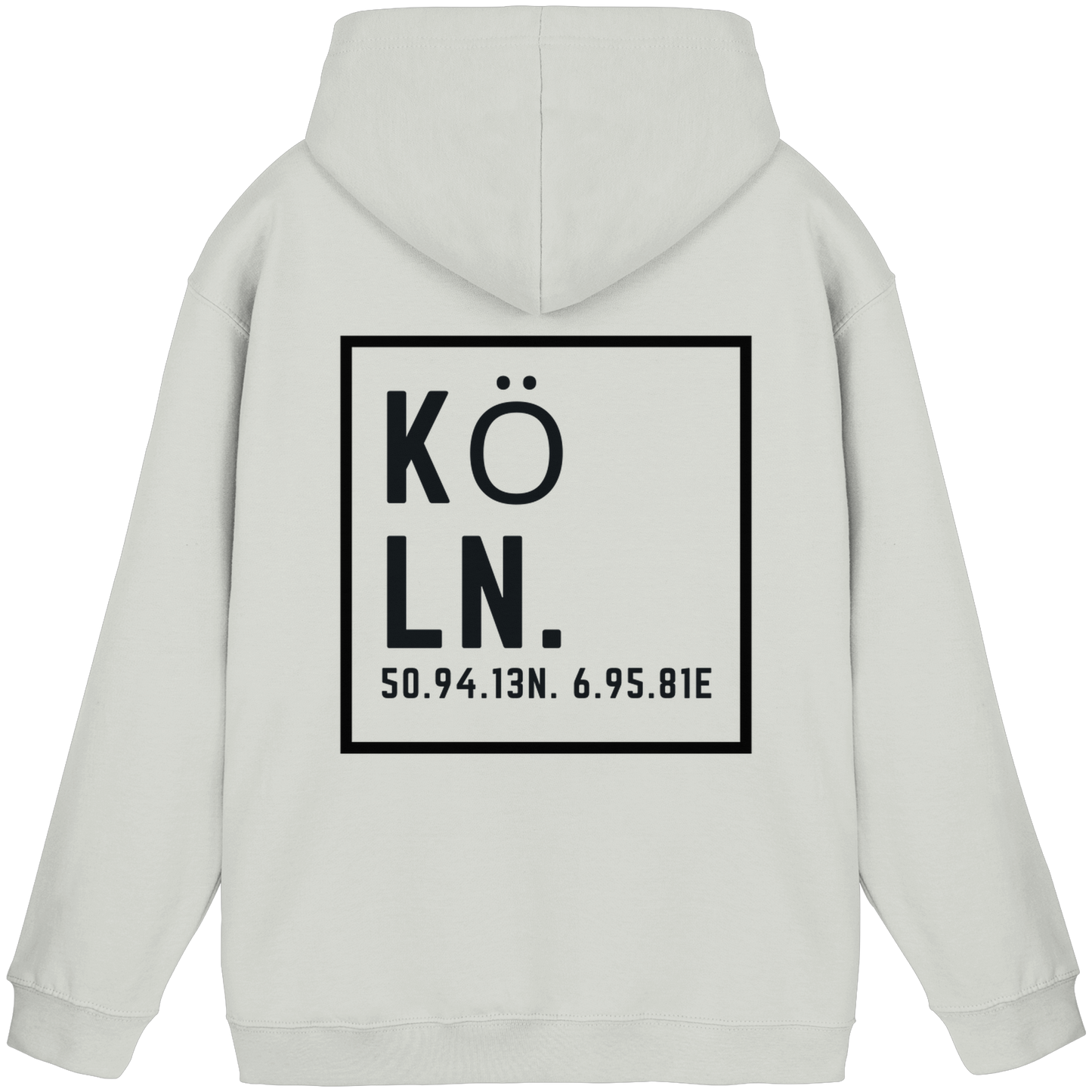 Köln Koordinaten (großer Druck auf dem Rücken) - Basic Unisex Hoodie