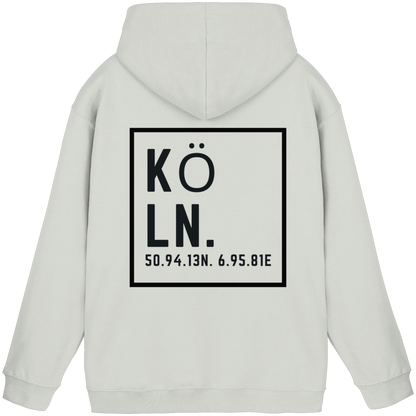 Köln Koordinaten (großer Druck auf dem Rücken) - Basic Unisex Hoodie