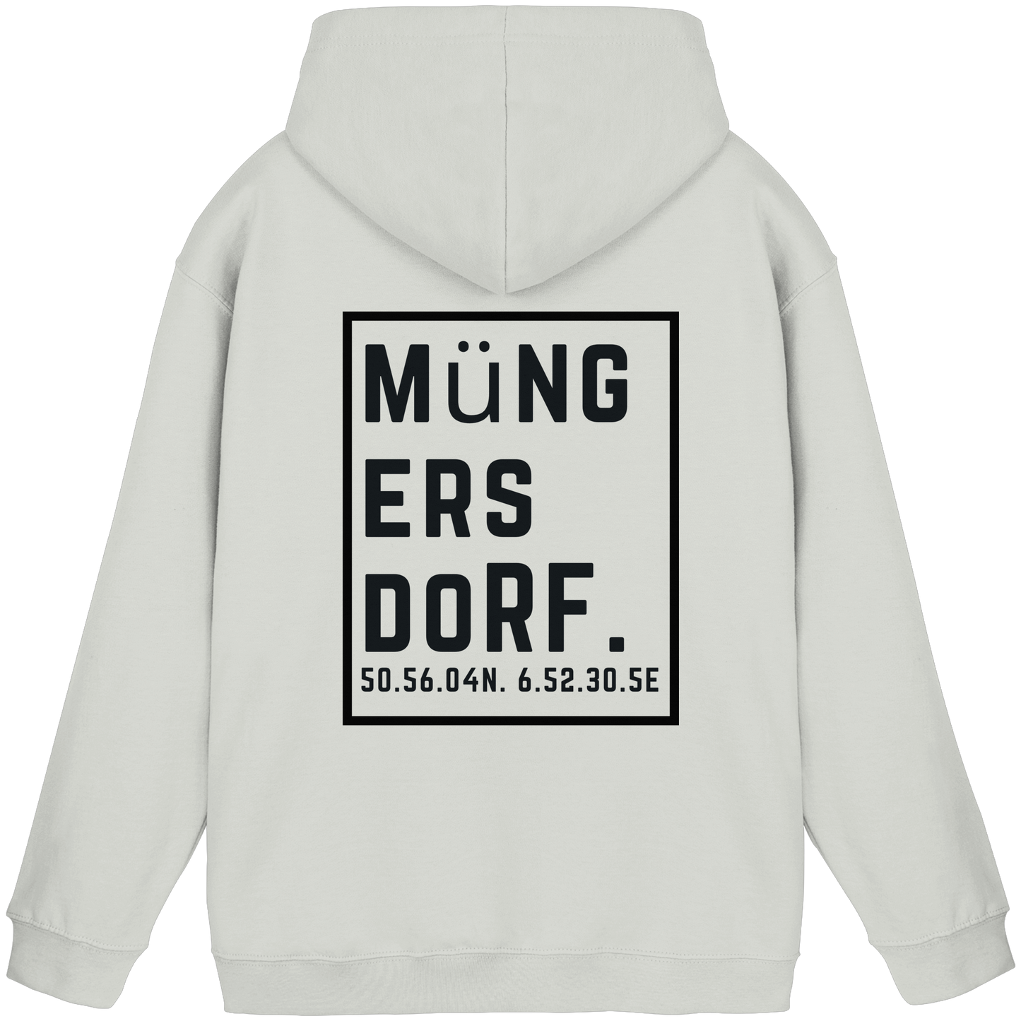 Müngersdorf Koordinaten (großer Druck auf dem Rücken) - Basic Unisex Hoodie