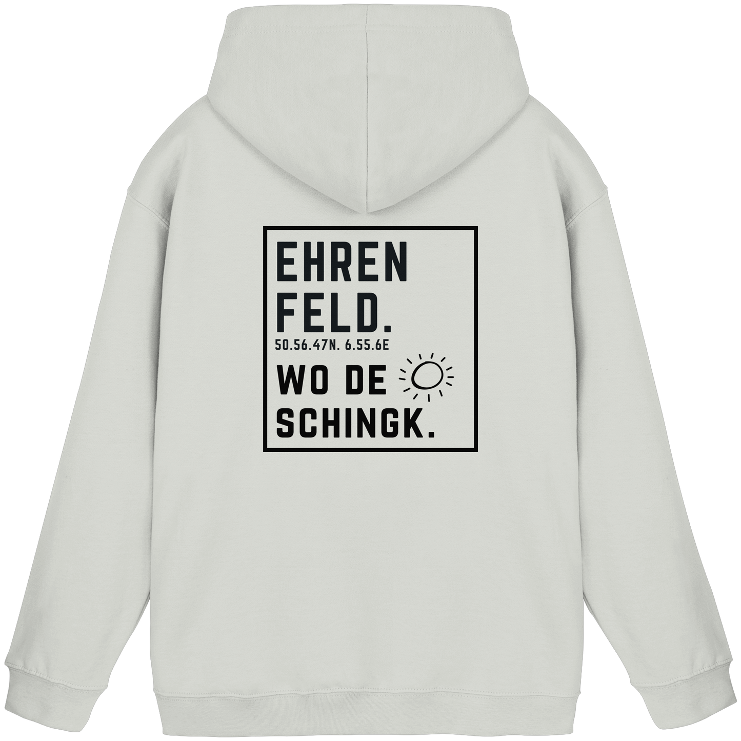 Wo de Sonn schingk - Ehrenfeld Druck Rücken - Basic Unisex Hoodie