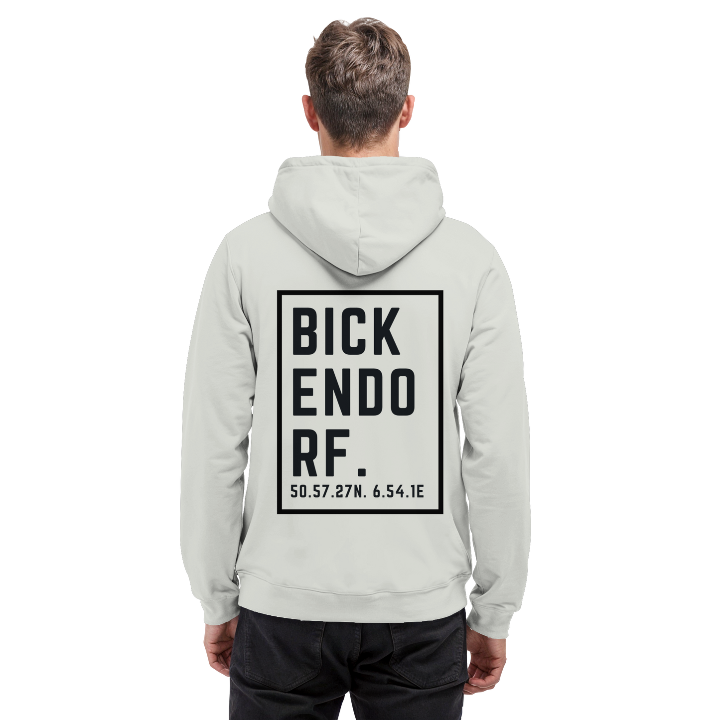 Bickendorf Koordinaten (großer Druck auf dem Rücken) - Basic Unisex Hoodie