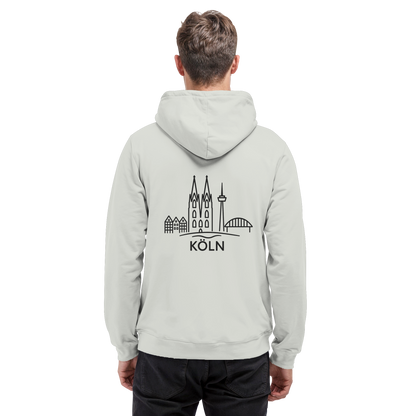 Köln Skyline (großer Druck auf dem Rücken) - Basic Unisex Hoodie
