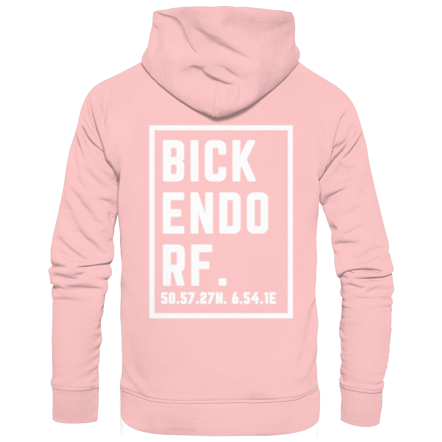 Bickendorf Koordinaten (großer Druck auf dem Rücken) - Basic Unisex Hoodie