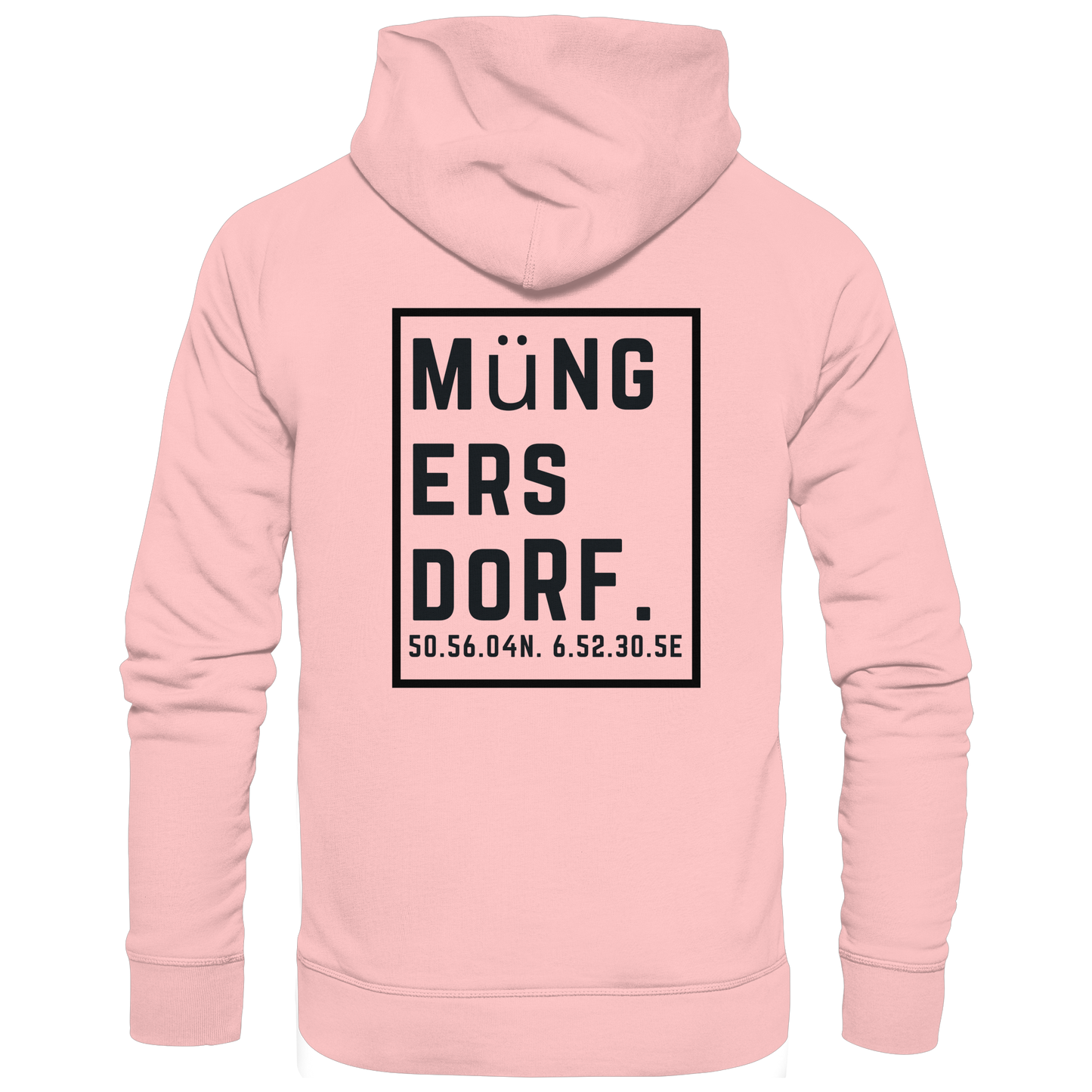 Müngersdorf Koordinaten (großer Druck auf dem Rücken) - Basic Unisex Hoodie