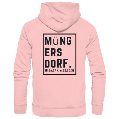 Müngersdorf Koordinaten (großer Druck auf dem Rücken) - Basic Unisex Hoodie