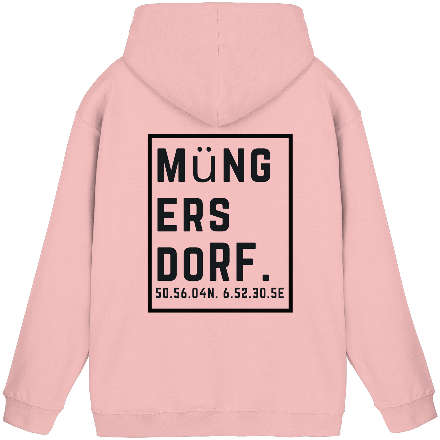 Müngersdorf Koordinaten (großer Druck auf dem Rücken) - Basic Unisex Hoodie